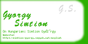gyorgy simtion business card